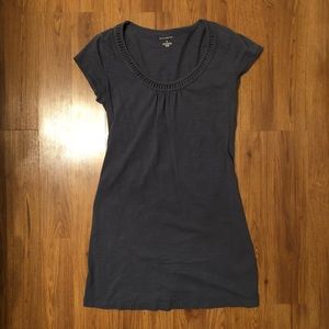 Grey Detailed T-Shirt Dress